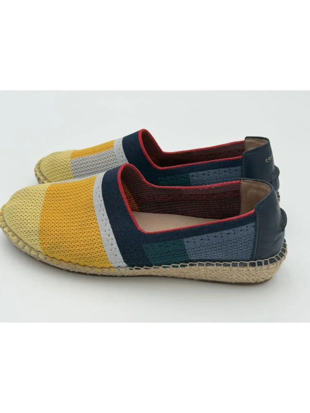 COLE HAAN Espadrilles Womens 9B Multicolor Knit Slip On Grand OS Shoes Casual